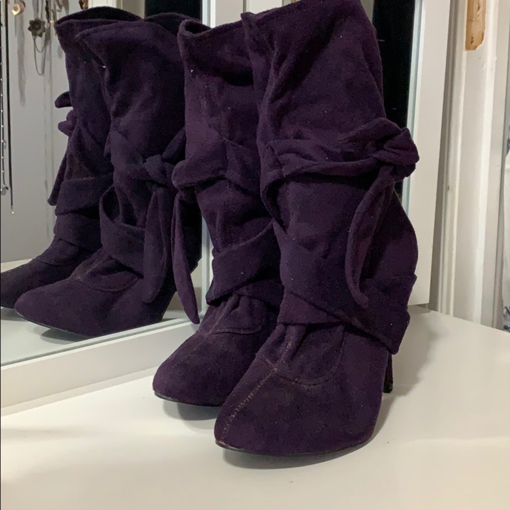 Purple booties